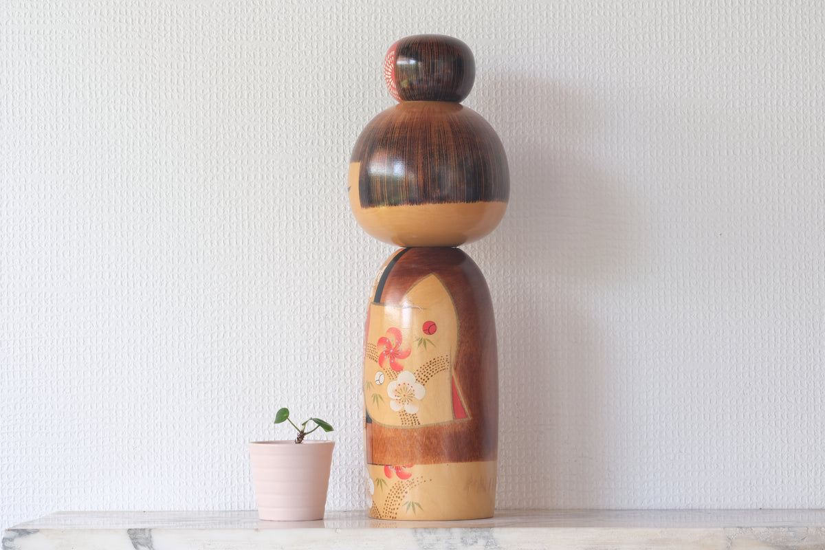 Large Elegant Vintage Creative Kokeshi by Kojo Tanaka 田中晃 Large Elegant Vintage Creative Kokeshi by Kojo Tanaka 田中晃