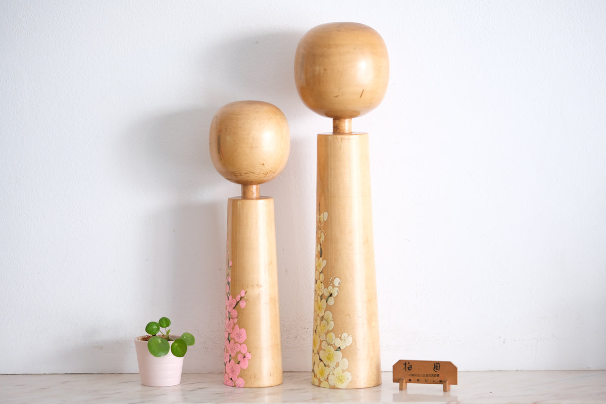 A Pair of Vintage Creative Kokeshi By The Famous Takahashi