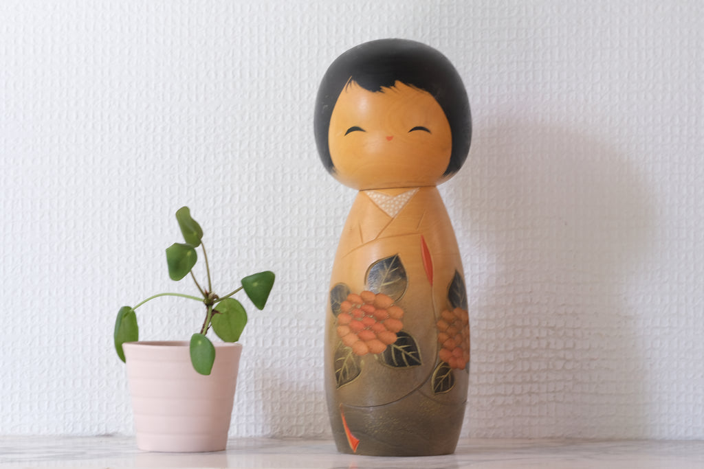Rare Vintage Sosaku Kokeshi by Aoki Ryoka | 22,5 cm