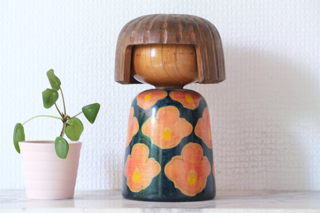 Exclusive Vintage Creative Kokeshi by Maruyama Hougetsu (1948-) | 19 cm