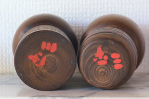 Pair of Vintage Creative Kokeshi by Sanpei Yamanaka (1926-2012) | 16 cm