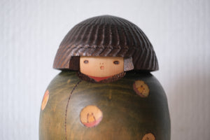 Exclusive Vintage Creative Kokeshi by Sansaku Sekiguchi 関口 三作 (1925-2018) | 16,5 cm