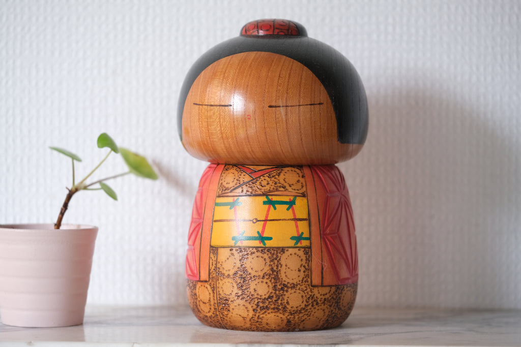 Rare Vintage Creative Kokeshi by Toa Sekiguchi (1942-) | 18 cm