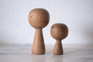 Rare Pair of Vintage Creative Kokeshi by Hideo Ishihara (1925-1999) | 5,5 cm and 8 cm