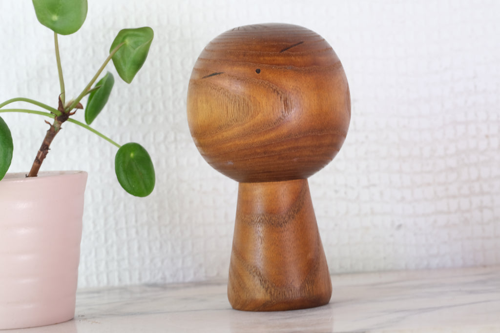 Vintage Sosaku Kokeshi by Hideo Ishihara (1925-1999) | 11 cm