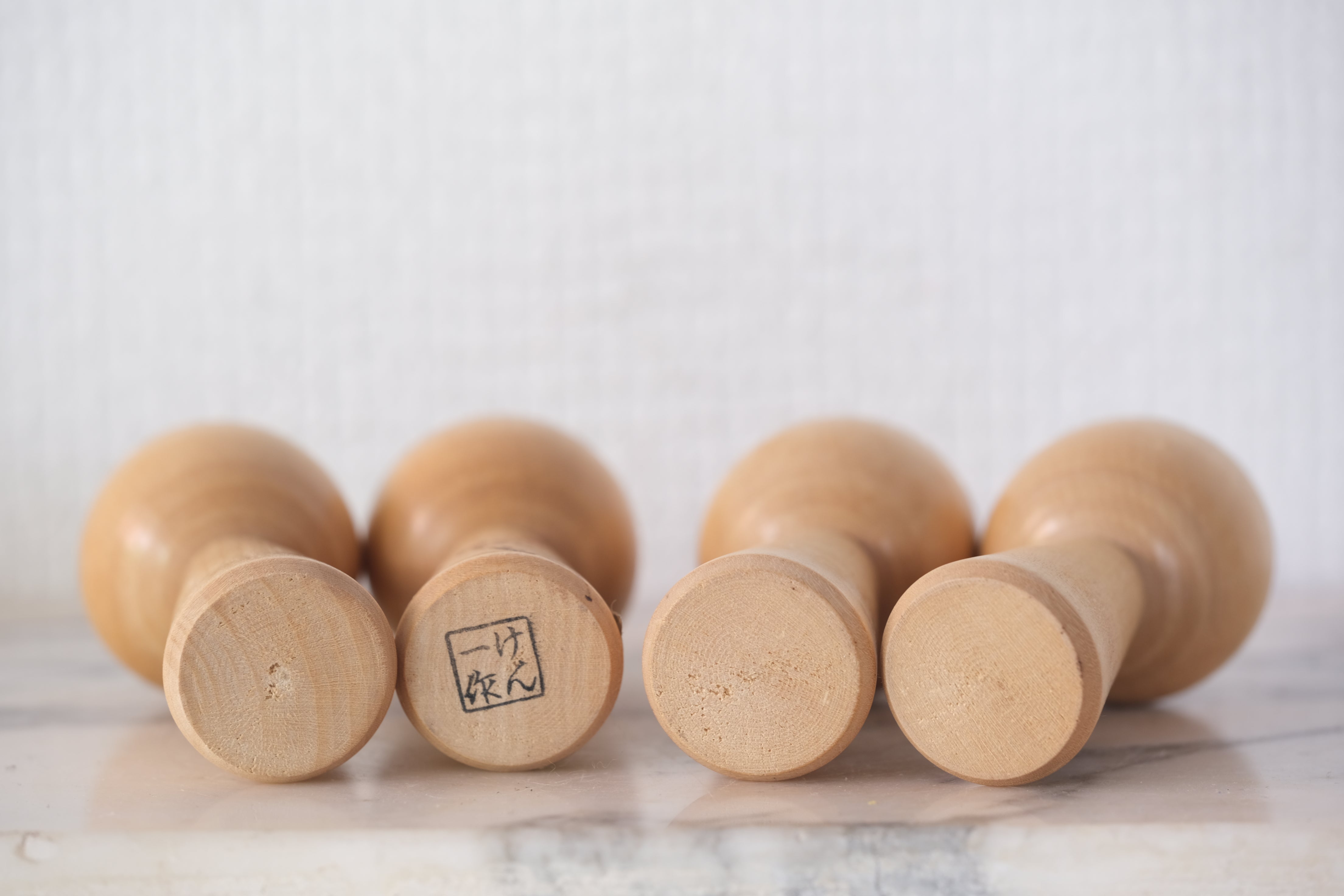 Rare Set of Four Vintage Creative Kokeshi By Kenichi Murakami (1929-) | 'The Four Seasons' | 9 cm