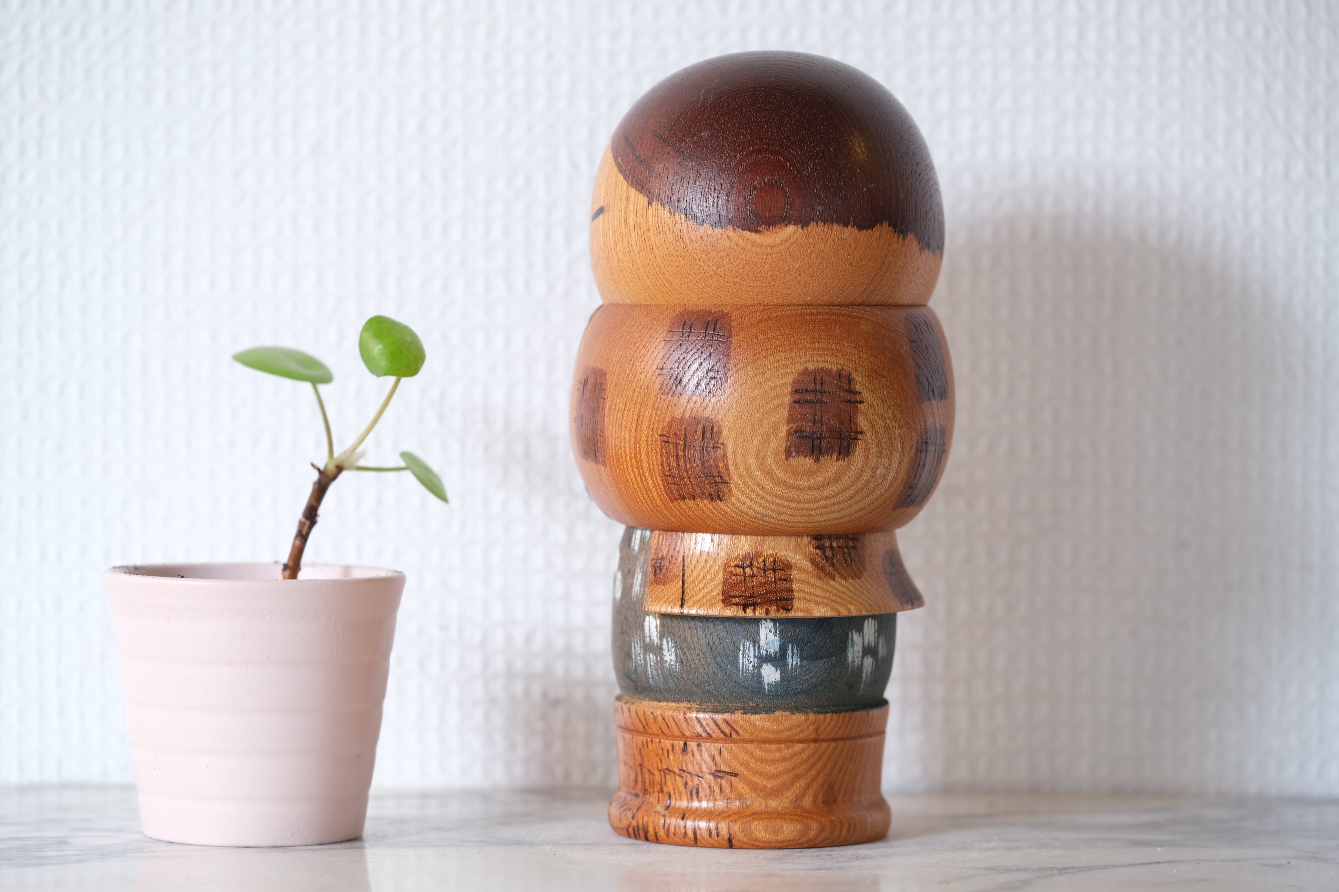 Rare Vintage Sosaku Kokeshi by Aoki Ryoka | 17 cm