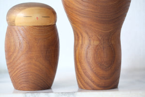 Pair of Vintage Creative Kokeshi by Watanabe Masao (1917-2007) | 'Mother and Child' | 10 cm and 17 cm