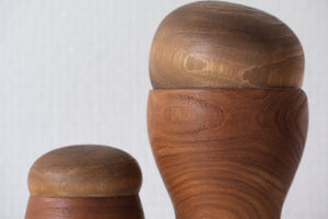 Pair of Vintage Creative Kokeshi by Watanabe Masao (1917-2007) | 'Mother and Child' | 10 cm and 17 cm