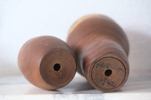 Pair of Vintage Creative Kokeshi by Watanabe Masao (1917-2007) | 'Mother and Child' | 10 cm and 17 cm