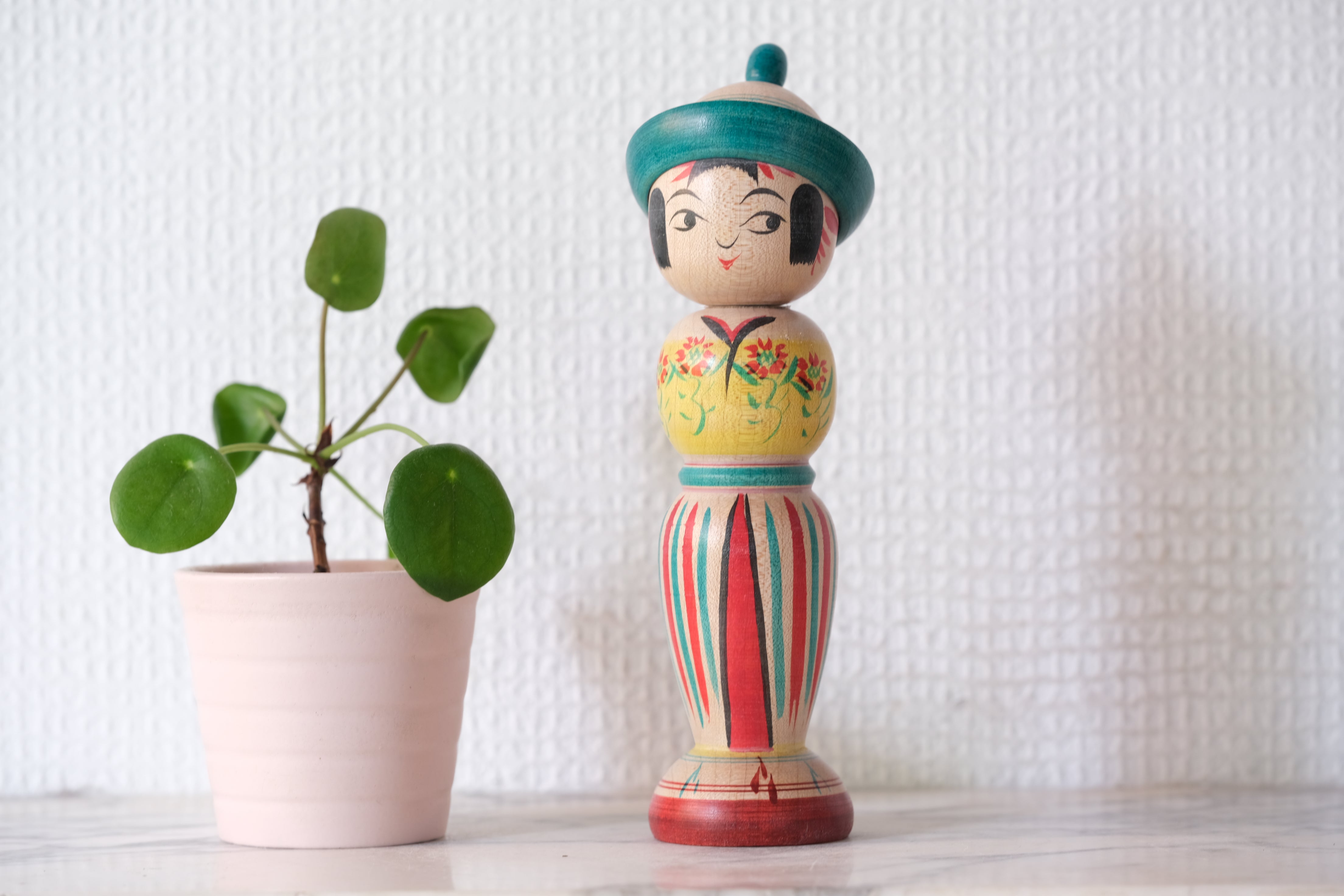 Rare Vintage Traditional Zao Kokeshi by Abe Shinya (1937 - ) | 17 cm