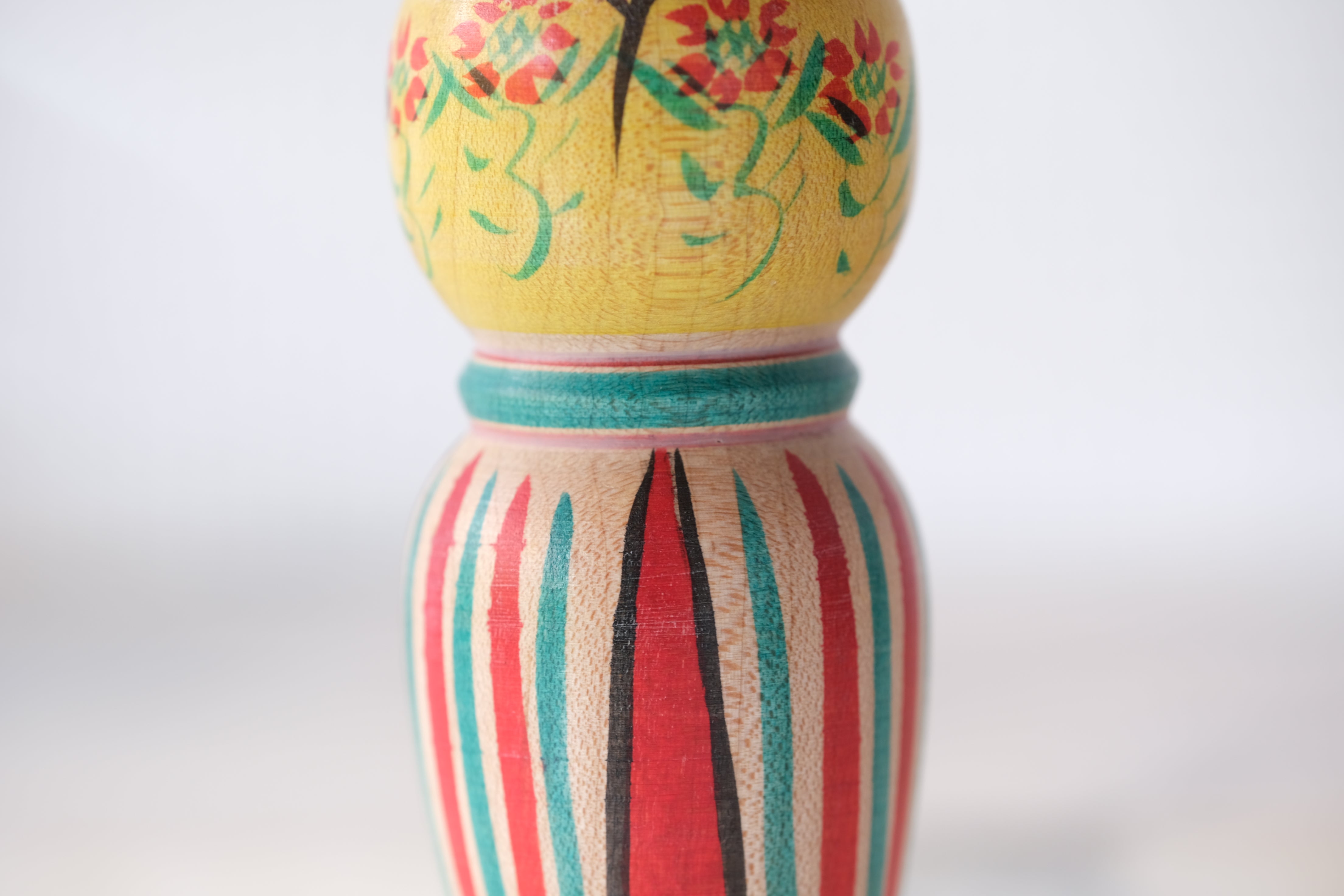 Rare Vintage Traditional Zao Kokeshi by Abe Shinya (1937 - ) | 17 cm