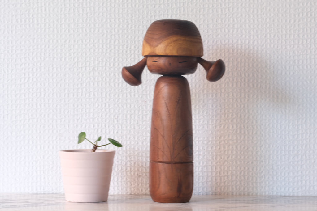 Rare Vintage Kokeshi by Hideo Ishihara (1925-1999) | 21,5 cm