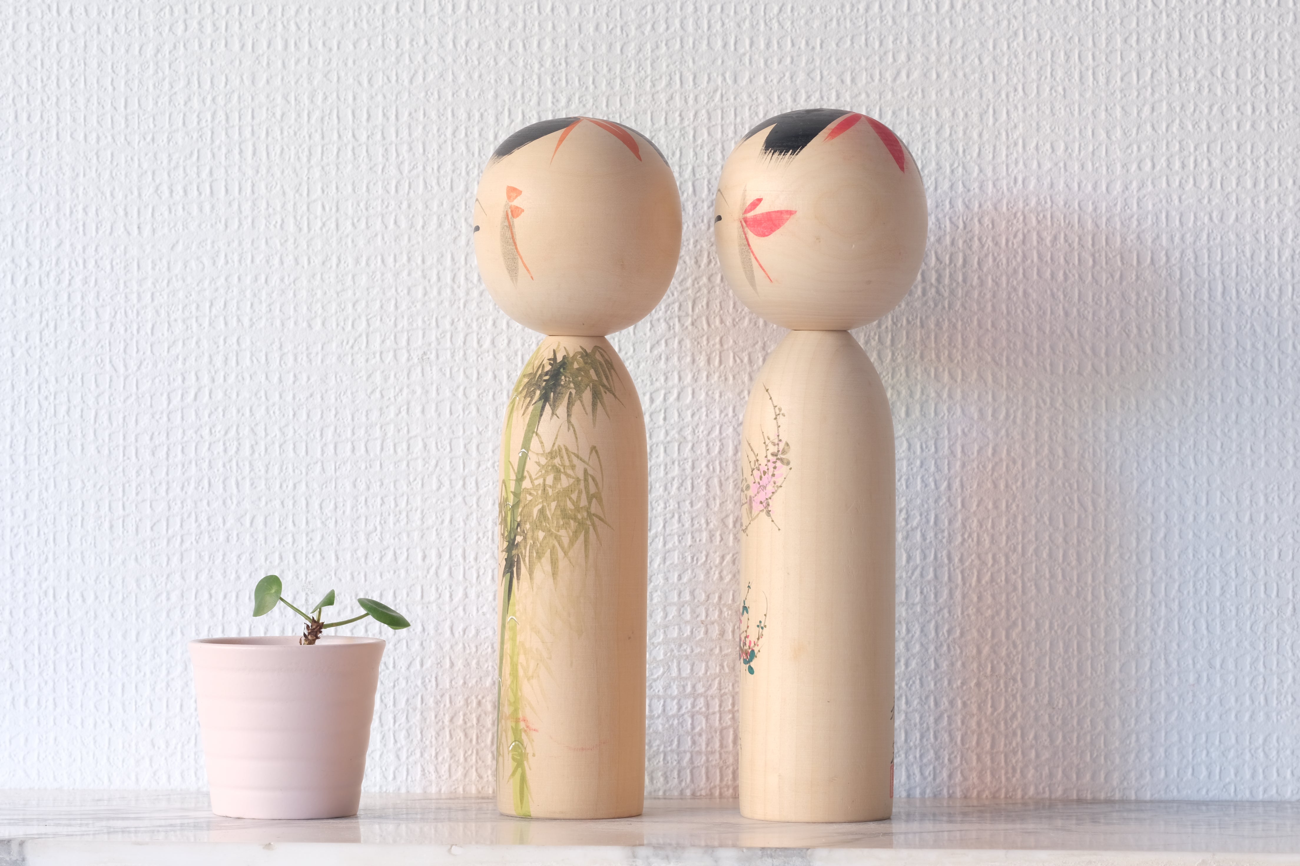 Pair of Vintage Creative Kokeshi by Hideo | 23,5 cm