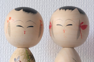 Pair of Vintage Creative Kokeshi by Hideo | 23,5 cm