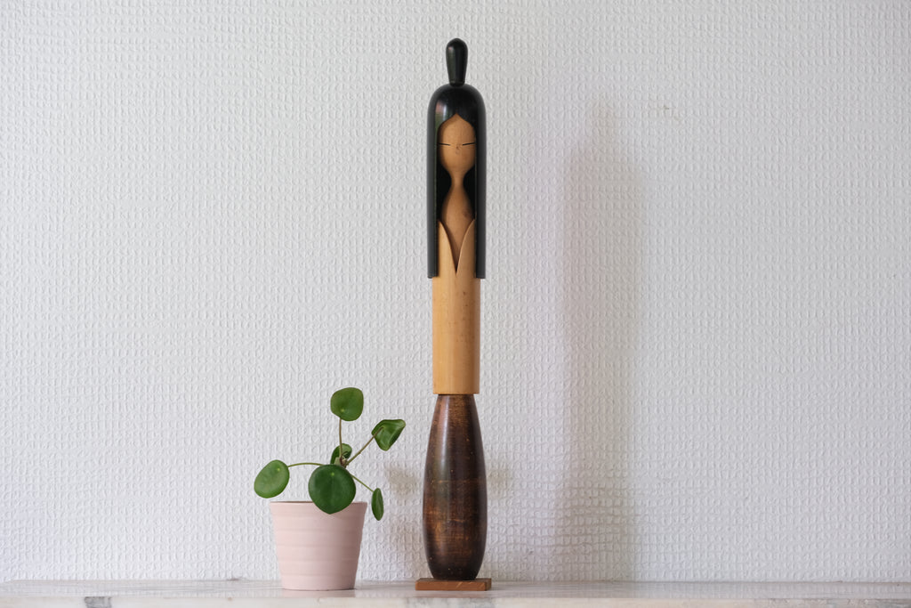 Rare Vintage Kokeshi by the famous Shozan Shido (1932-1995) | 38 cm
