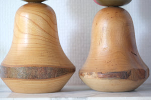 Rare Pair of Vintage Demon Kokeshi | 24,5 cm and 26 cm