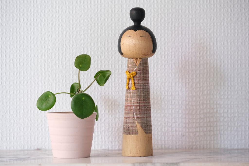 Rare Vintage Creative Kokeshi By Issetsu Kuribayashi (1924-2011) | Dated: 1980 | 20 cm