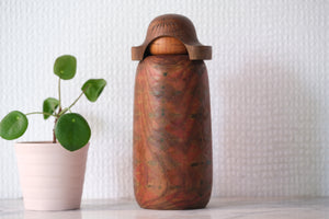 Vintage Creative Kokeshi By Miyajima Muhitsu 宮島 無筆 (1929-) | Titled: 'Tai - Desire' | 17 cm