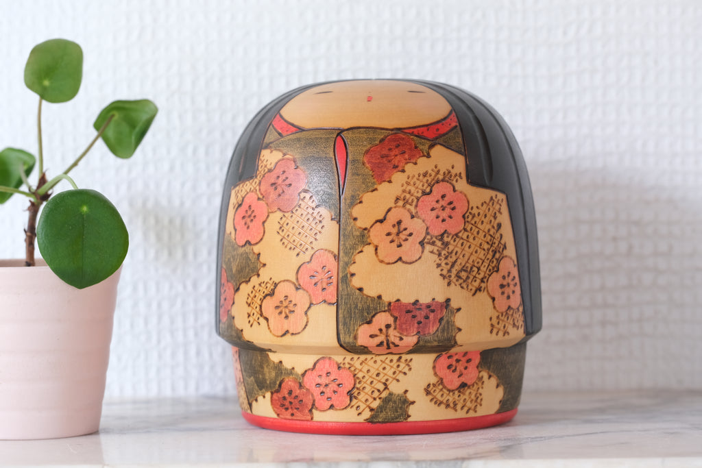 Exclusive Vintage Sosaku Kokeshi by Fumio Tomidokoro (1948-) | 12 cm