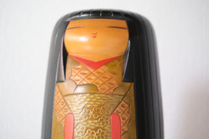 Exclusive Vintage Creative Kokeshi with Cranes by Yoshio Ohtani (1936- ) | Titled: 夕映 - Yūbae - Sunset | 24 cm
