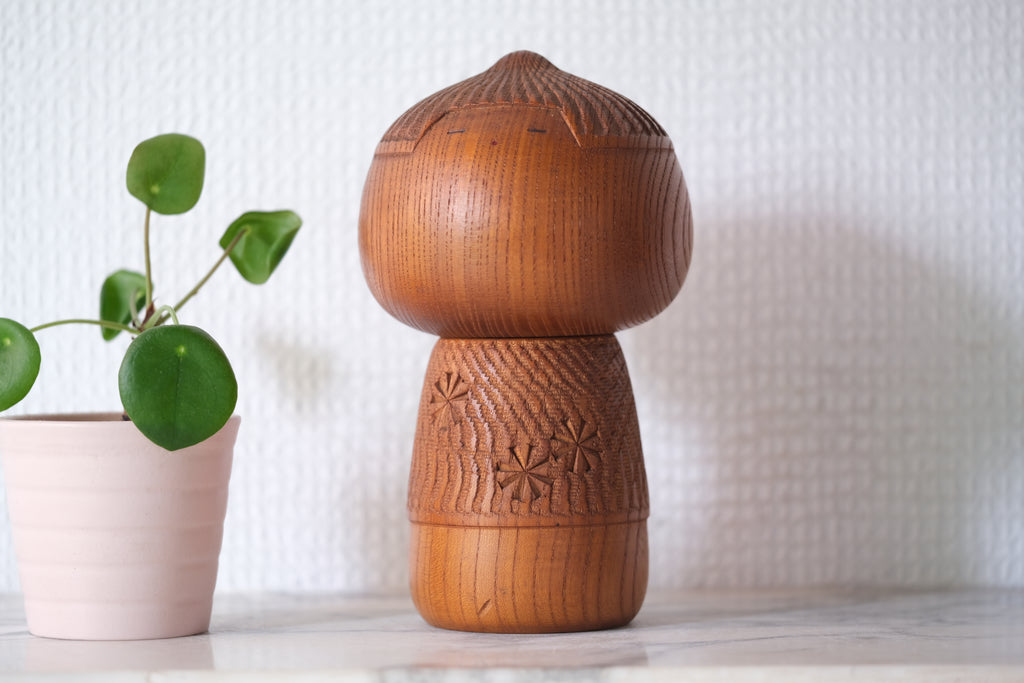 Vintage Creative Kokeshi by Takeda Masashi (1930-2015) | Titled: 'Doshin' | 15,5 cm