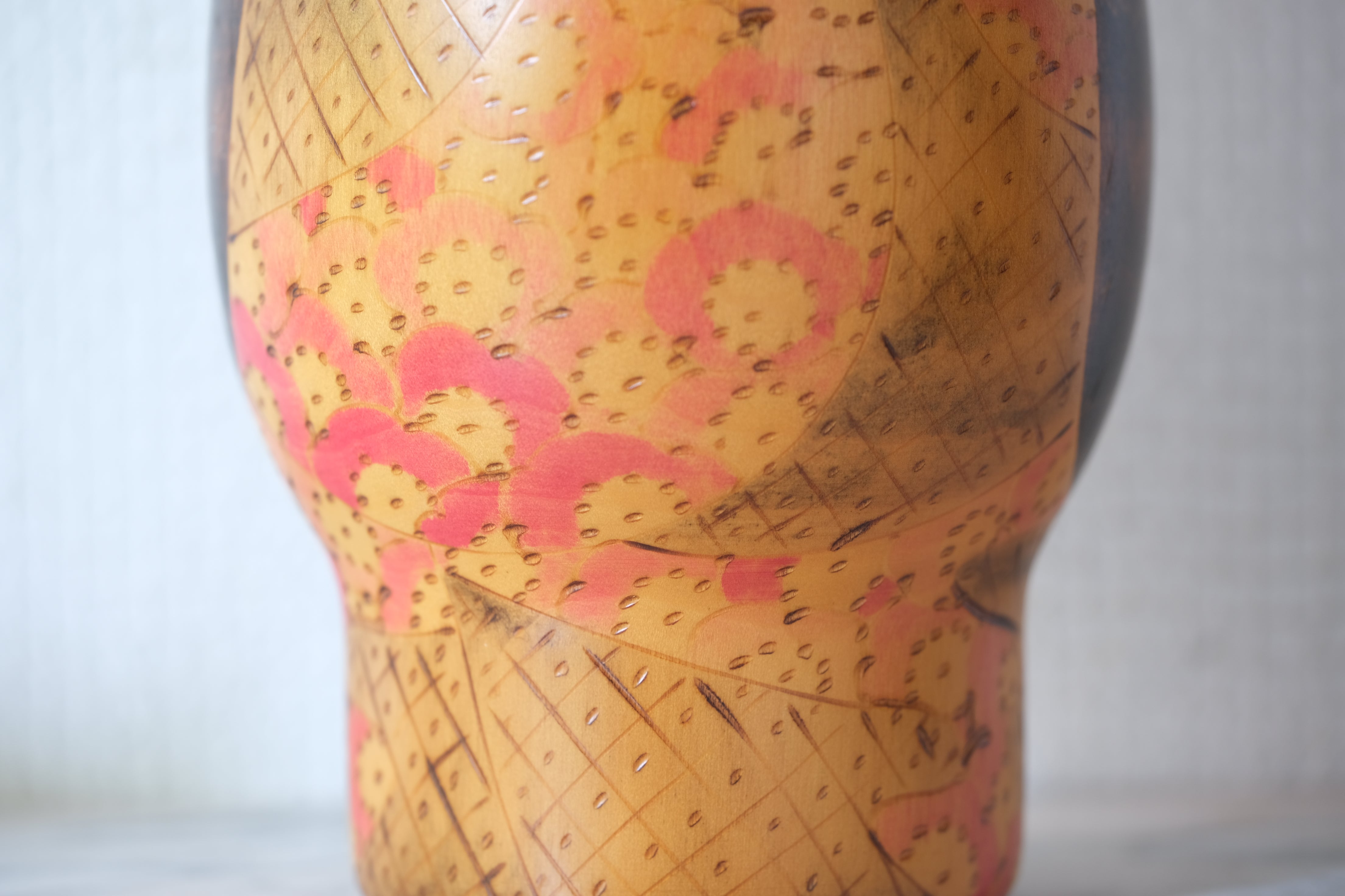 Vintage Sosaku Kokeshi by Usaburo | Titled: 春来 - Haruki - Arrival of Spring | 19,5 cm