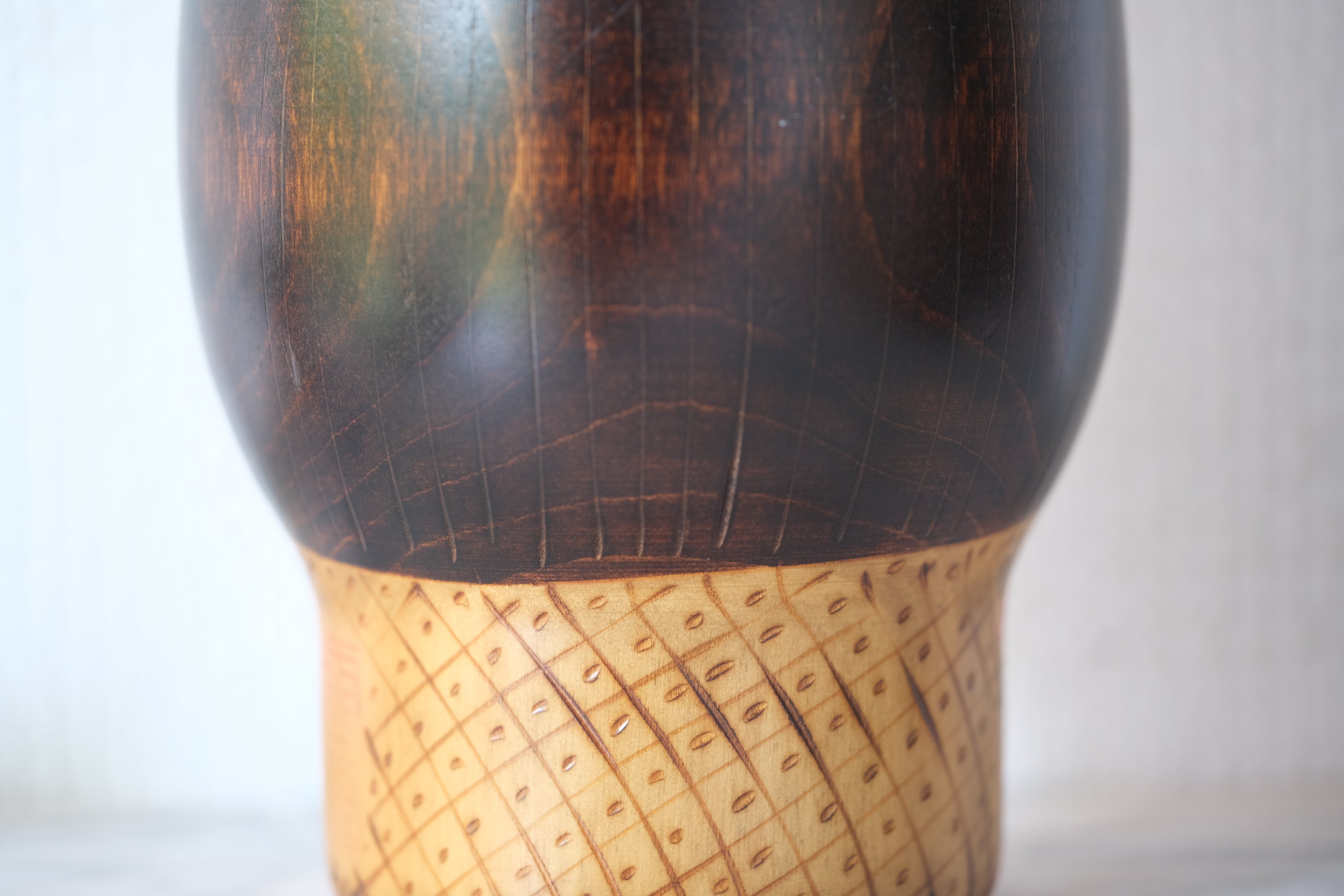 Vintage Sosaku Kokeshi by Usaburo | Titled: 春来 - Haruki - Arrival of Spring | 19,5 cm
