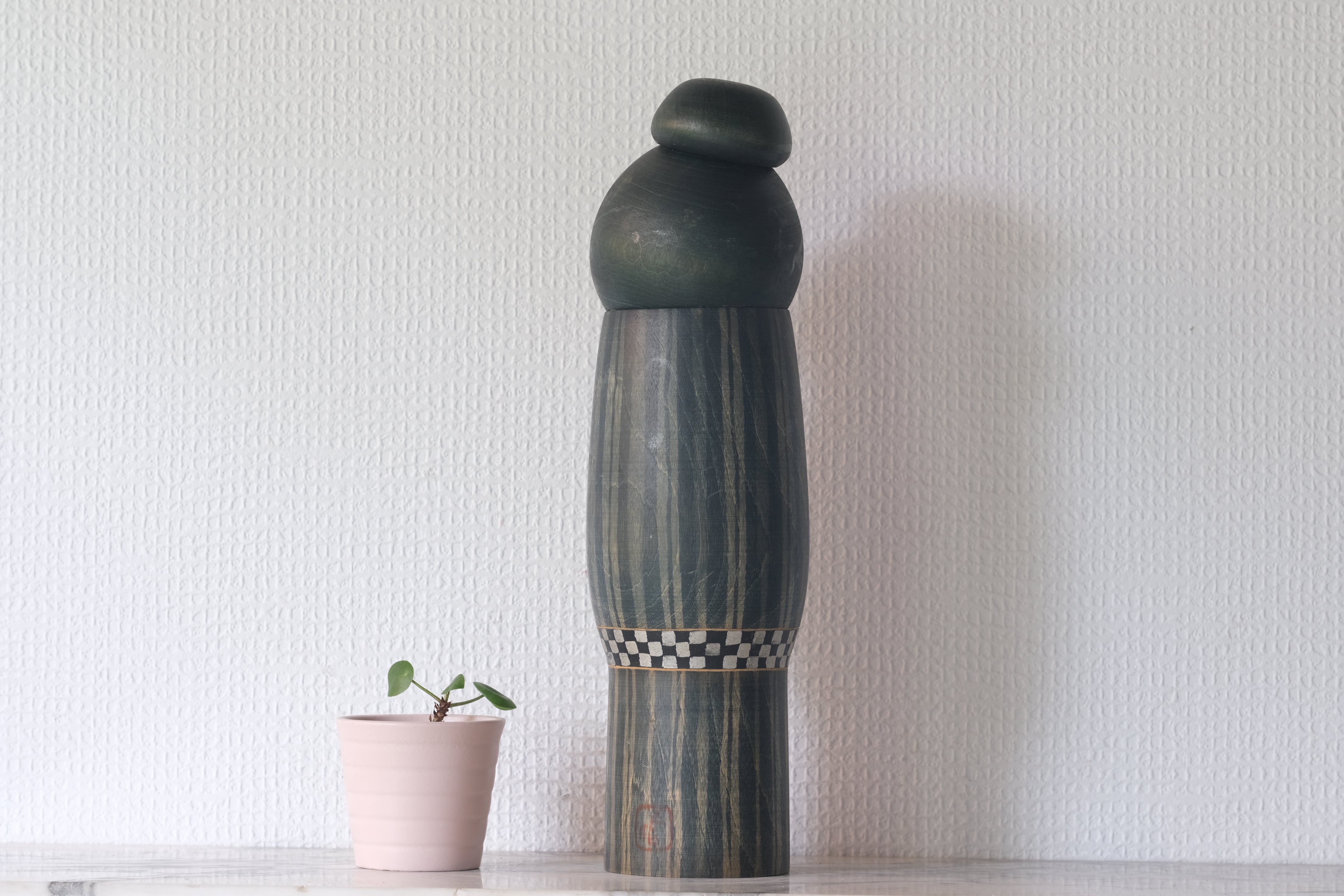 Exclusive Vintage Creative Kokeshi by Sansaku Sekiguchi (1925-2018) | Titled: Tsuya 艶 - Gloss | 31 cm