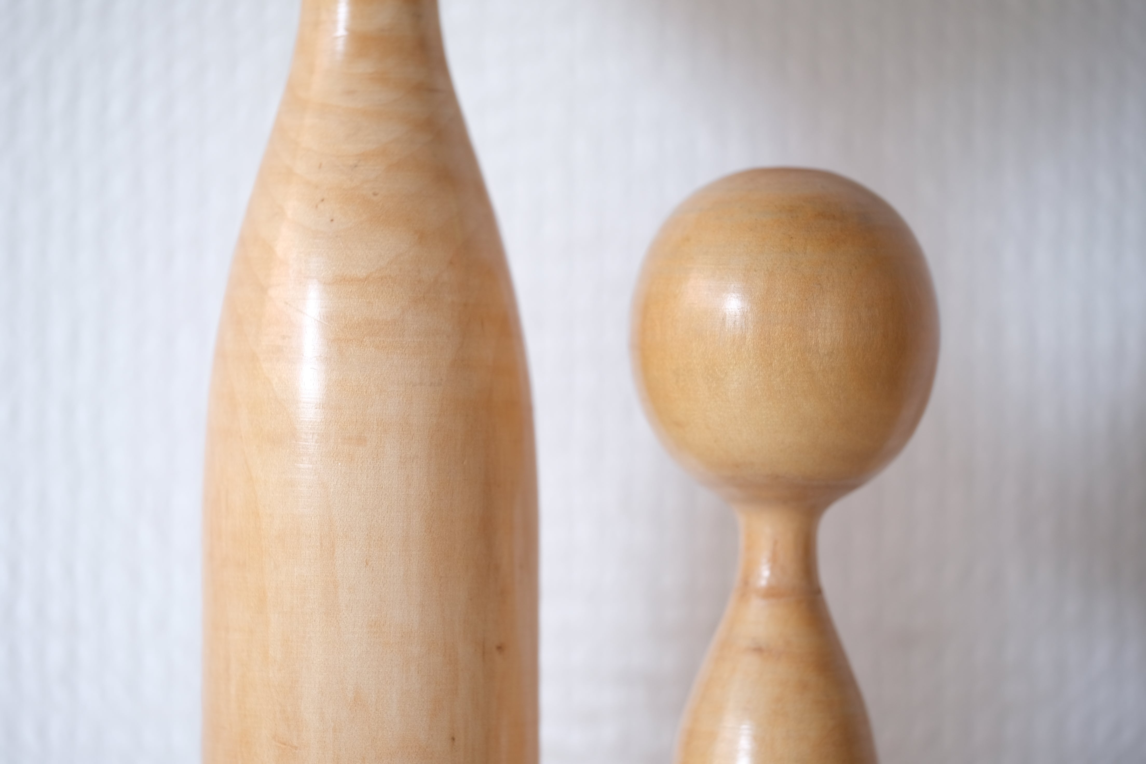 Rare Pair of Vintage Creative Kokeshi by Hideo Ishihara (1925-1999) | Mother and Child | 15 cm and 26,5 cm