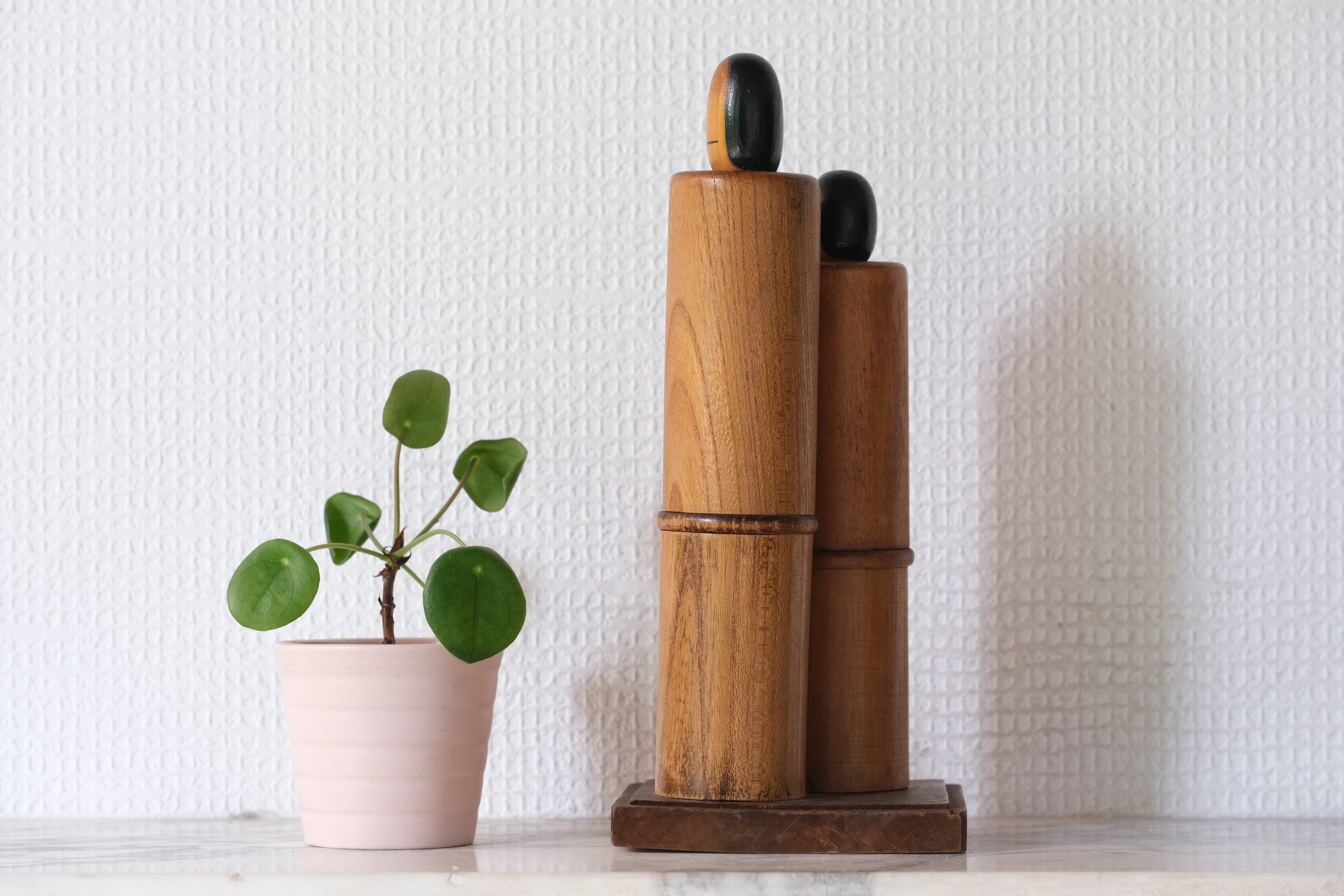 Rare Set of Sosaku Kokeshi by Shozan Shido (1932-1995) | 23 cm