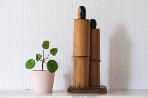 Rare Set of Sosaku Kokeshi by Shozan Shido (1932-1995) | 23 cm