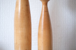 Rare Pair of Vintage Creative Kokeshi by Hideo Ishihara (1925-1999) | Mother and Child | 19,5 cm and 27,5 cm