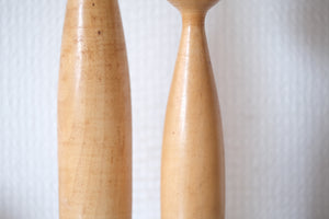 Rare Pair of Vintage Creative Kokeshi by Hideo Ishihara (1925-1999) | Mother and Child | 19,5 cm and 27,5 cm