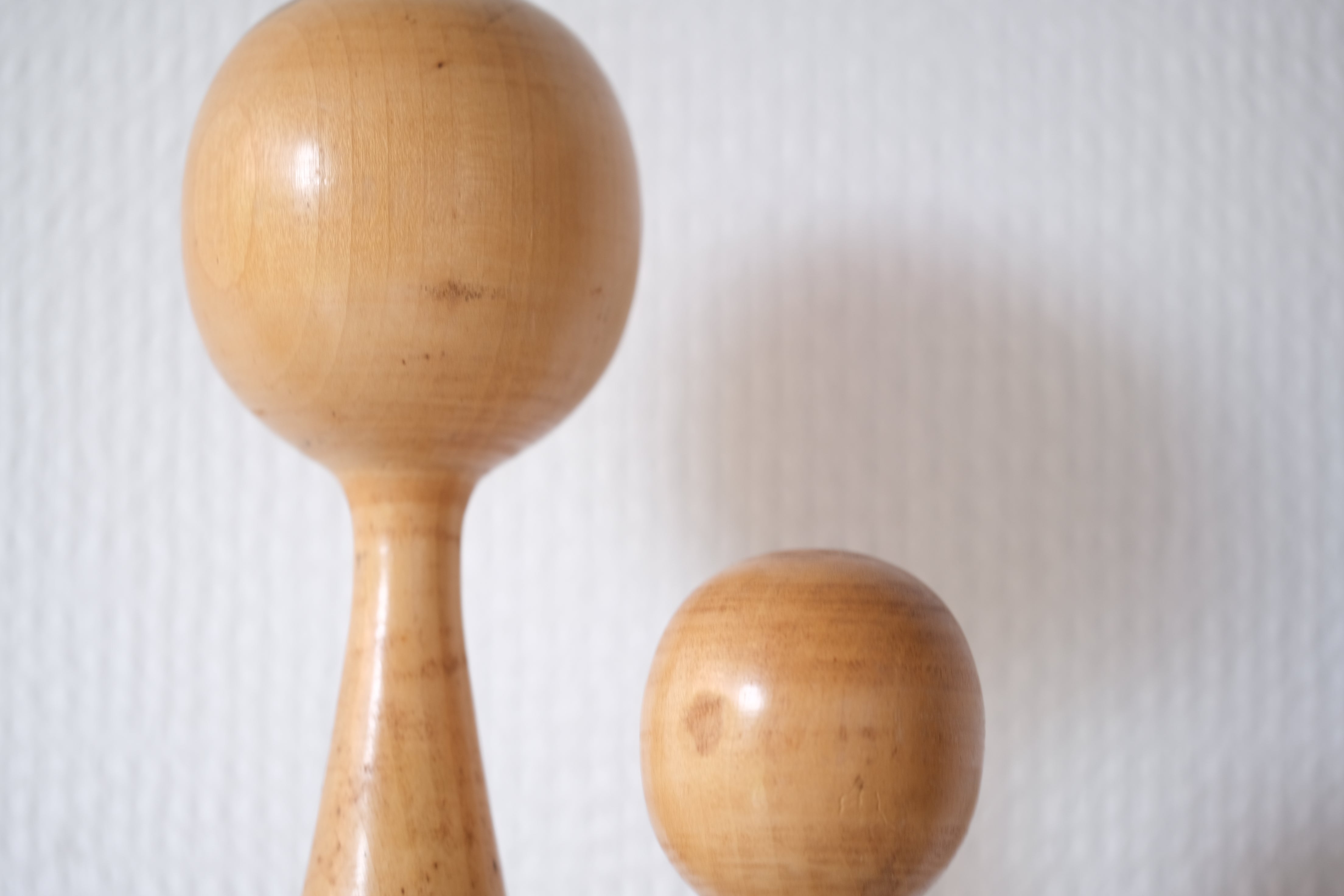 Rare Pair of Vintage Creative Kokeshi by Hideo Ishihara (1925-1999) | Mother and Child | 19,5 cm and 27,5 cm