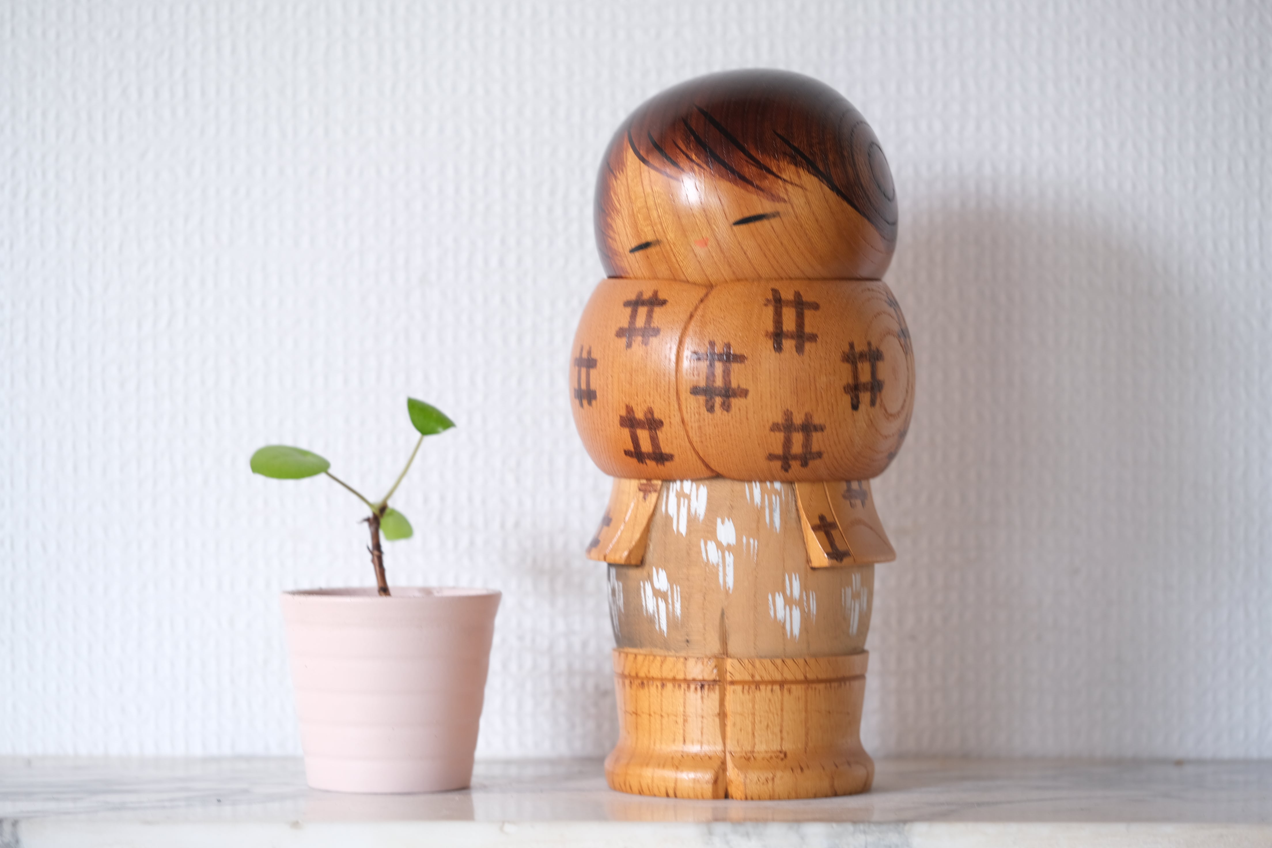 Rare Vintage Sosaku Kokeshi by Aoki Ryoka | 21,5 cm