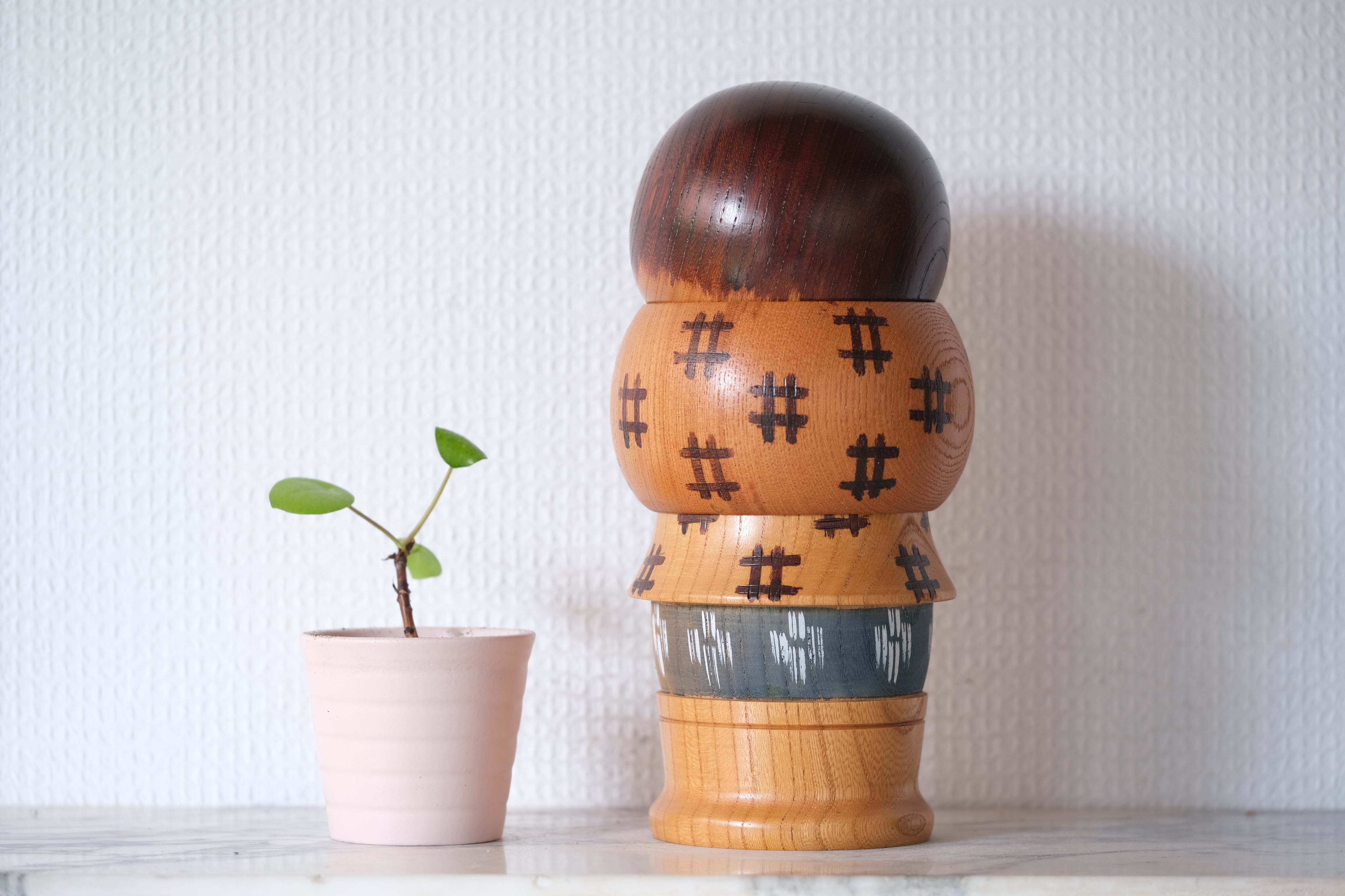 Rare Vintage Sosaku Kokeshi by Aoki Ryoka | 21,5 cm