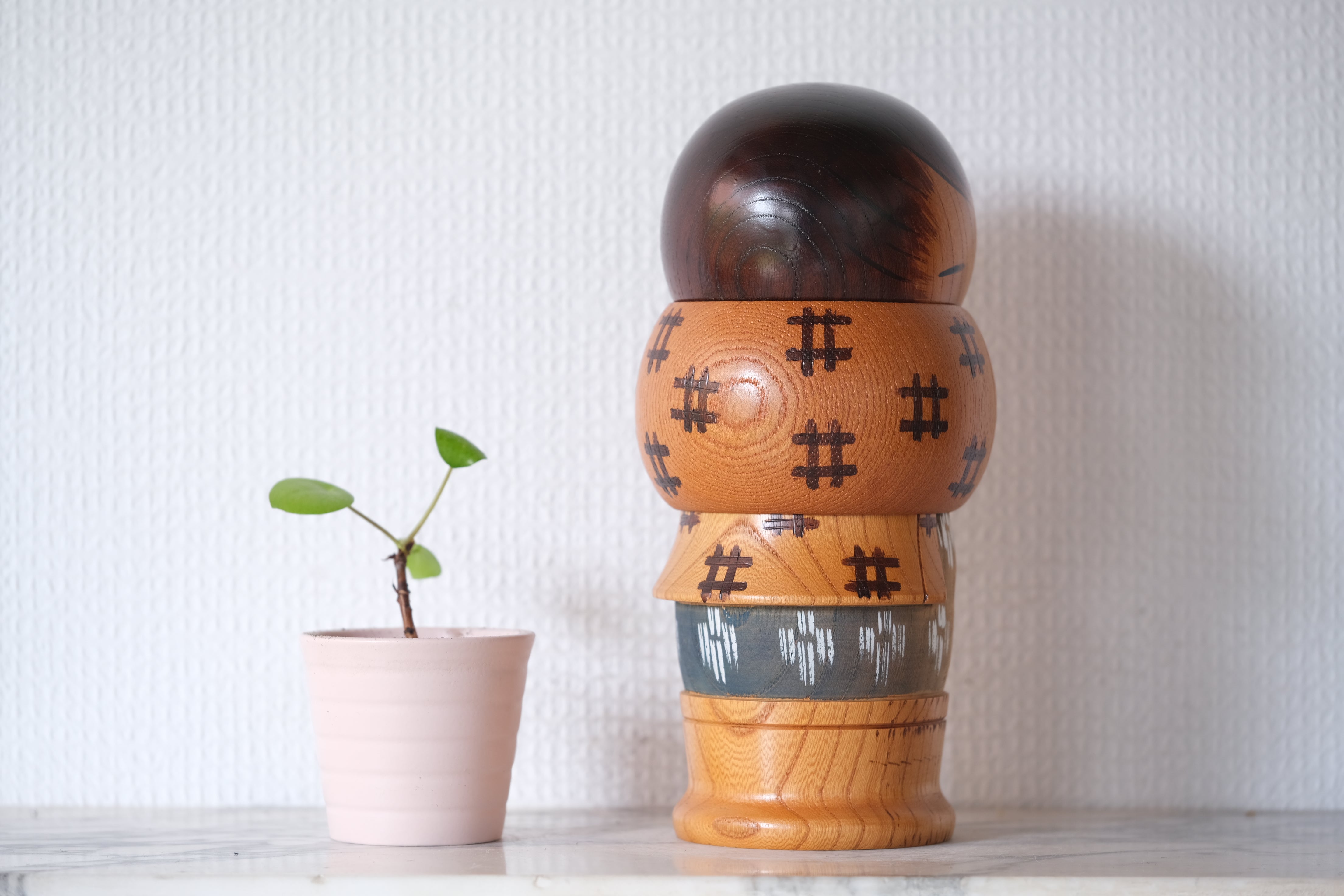 Rare Vintage Sosaku Kokeshi by Aoki Ryoka | 21,5 cm