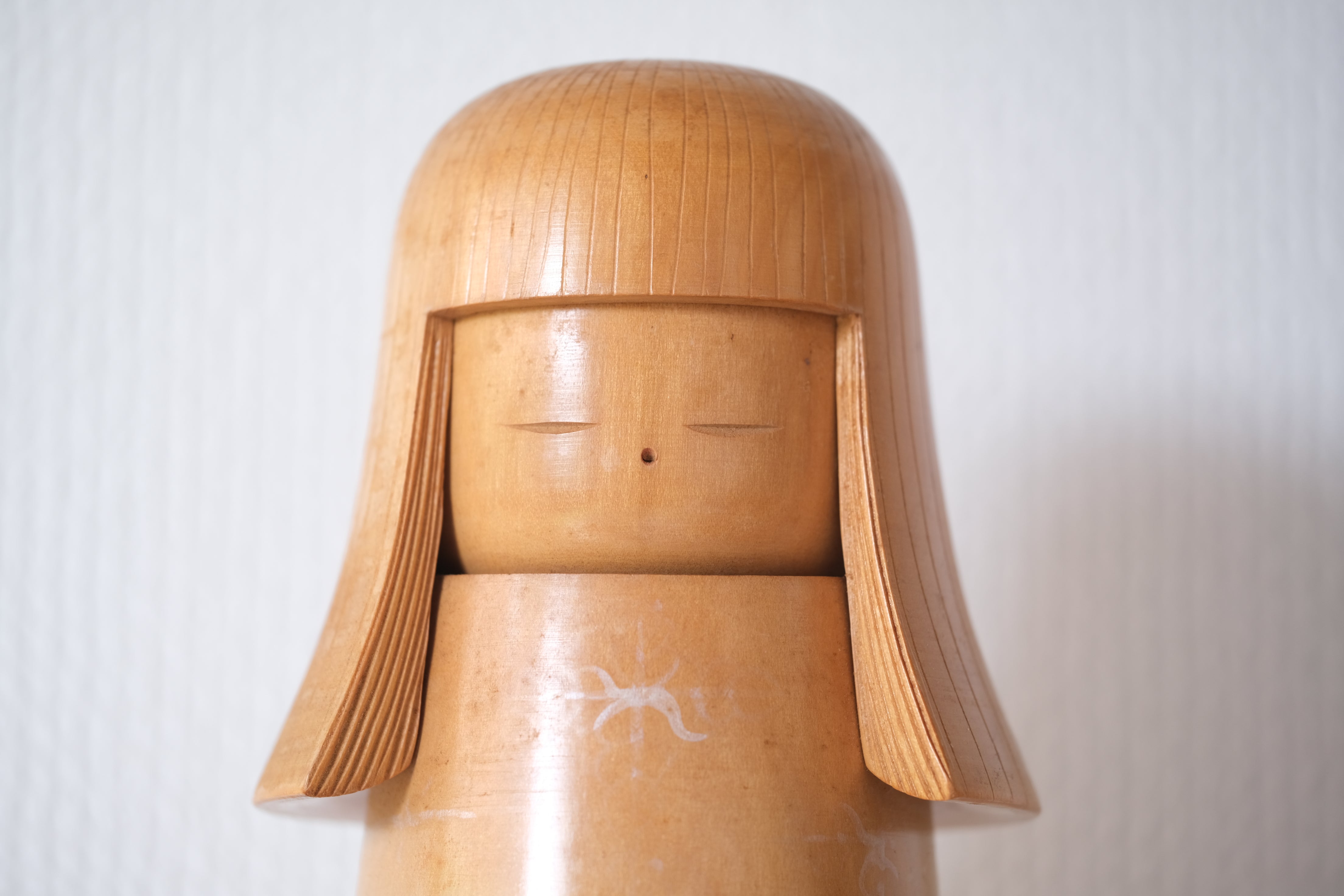 Vintage Creative Kokeshi by Katase Kahei  片瀬快平 (1922-2015) | Titled: 'Oboroya - Clouded Moon' | 28,5 cm