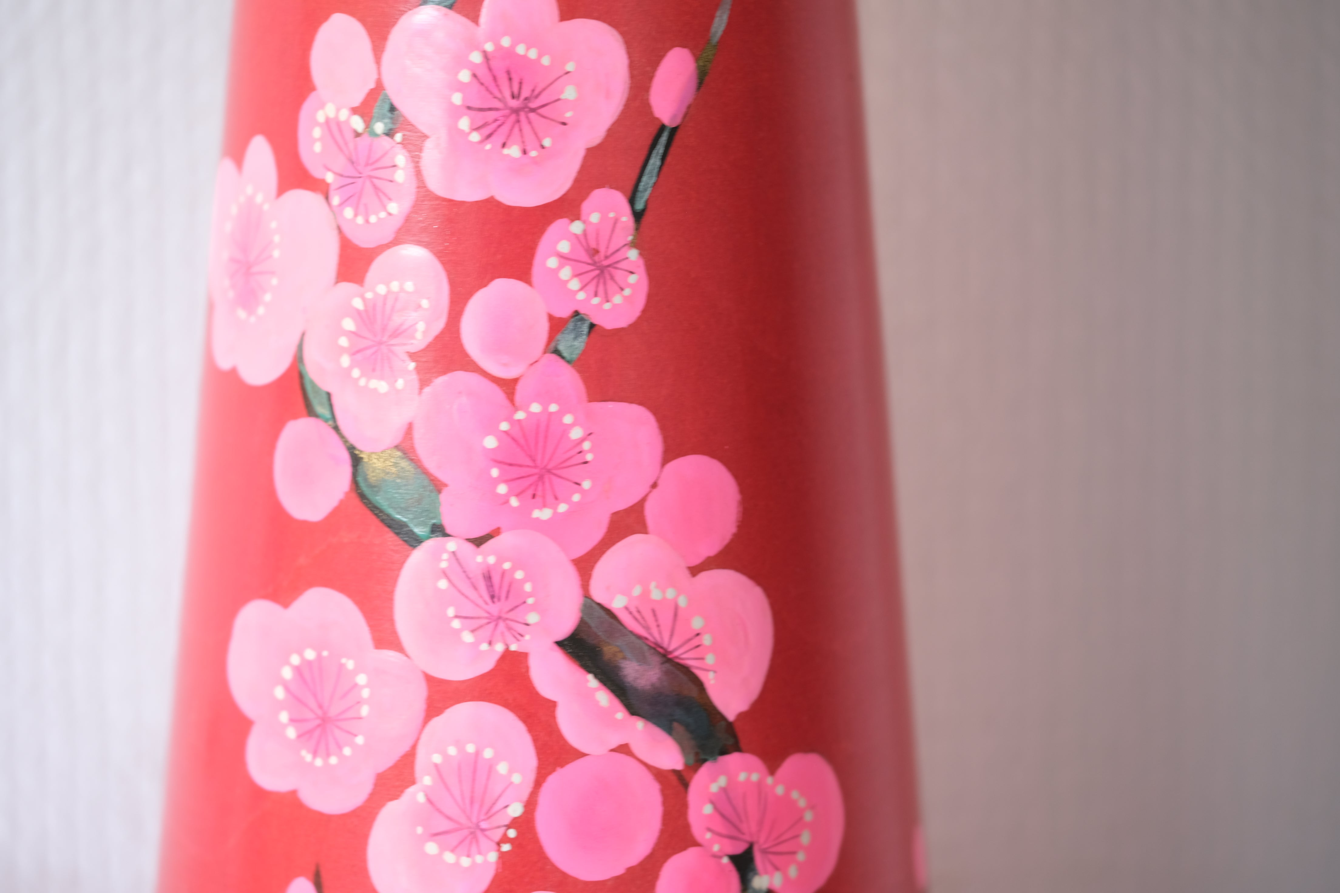 Exclusive Vintage Creative Kokeshi by the famous Takahashi Hajime (1918 - 2002) | Titled: 淡紅梅 - Light Red Plum | 61 cm