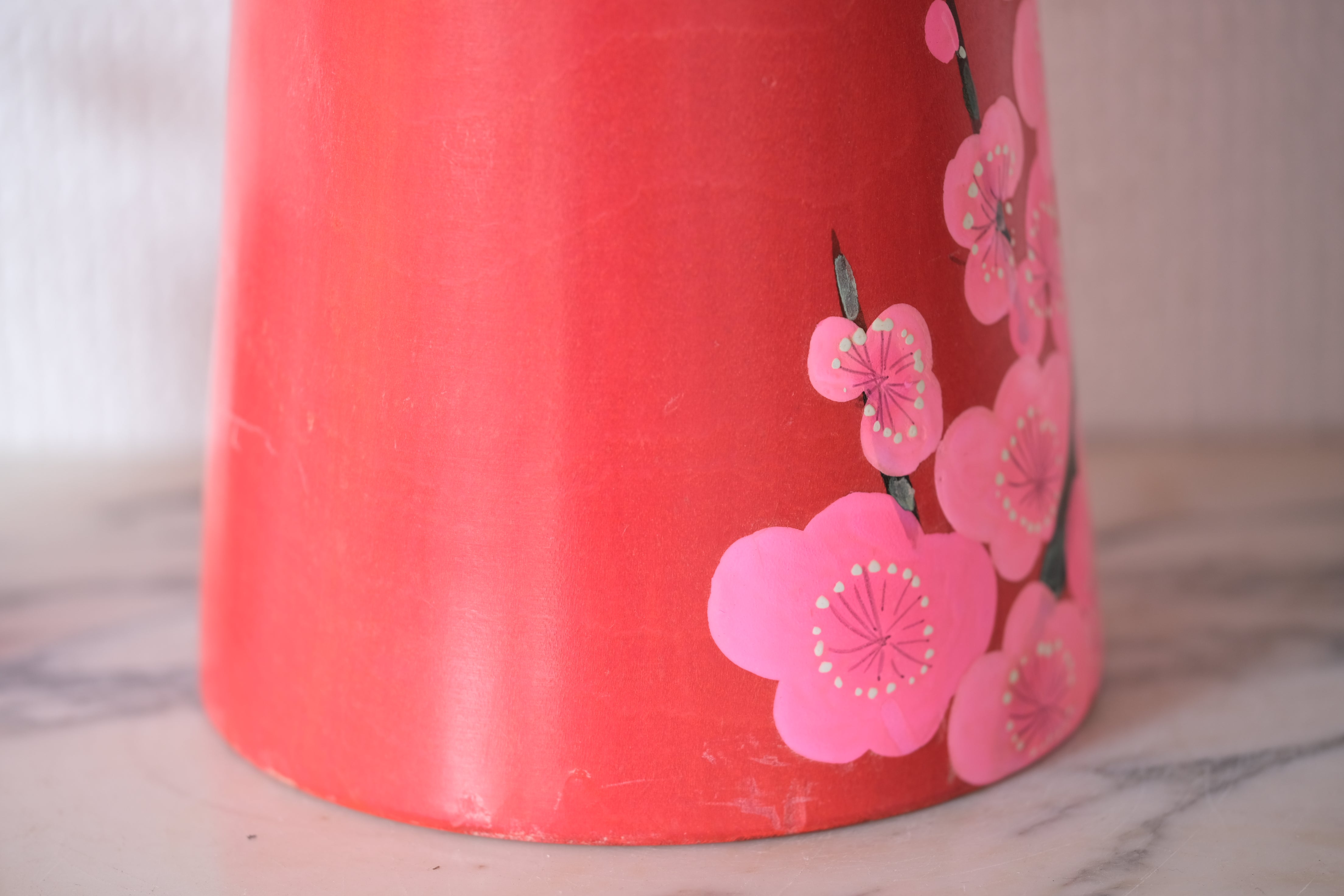 Exclusive Vintage Creative Kokeshi by the famous Takahashi Hajime (1918 - 2002) | Titled: 淡紅梅 - Light Red Plum | 61 cm