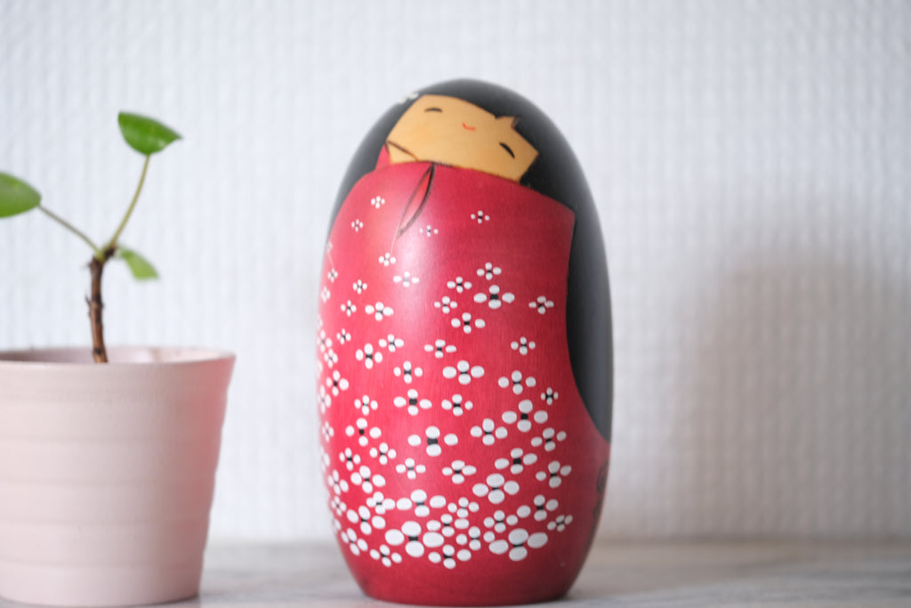 Cute Vintage Sosaku Kokeshi By Usaburo | 12 cm