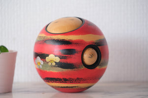 Rare Vintage Creative Kokeshi by Katase Kaihei 片瀬快平 (1922-2015) | 'Oshin - Babysit' | 10 cm