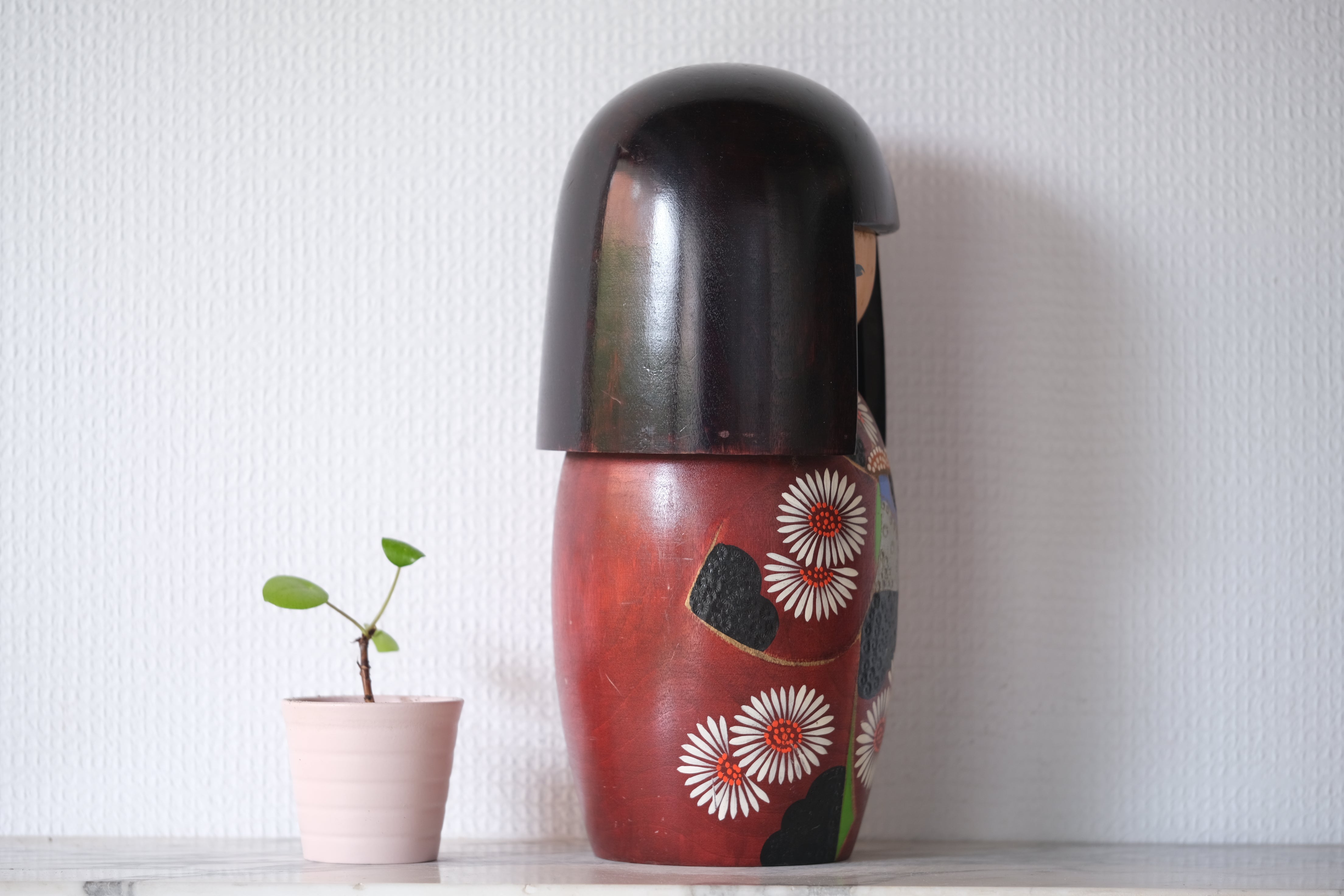 Exclusive Vintage Gumma Kokeshi by Aoki Ryoka (1931-) | Titled: 少女 - Shōjo - Girl | 29 cm