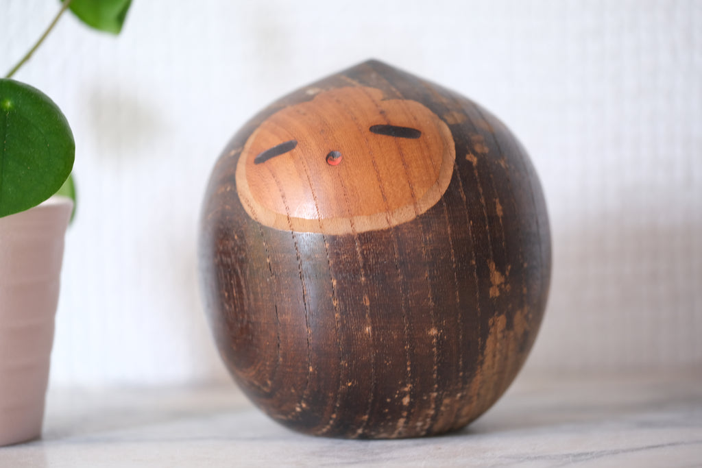Vintage Kokeshi by Sanpei Yamanaka (1926-2012) | Titled: 'Doji - Unperturbed' | 9 cm