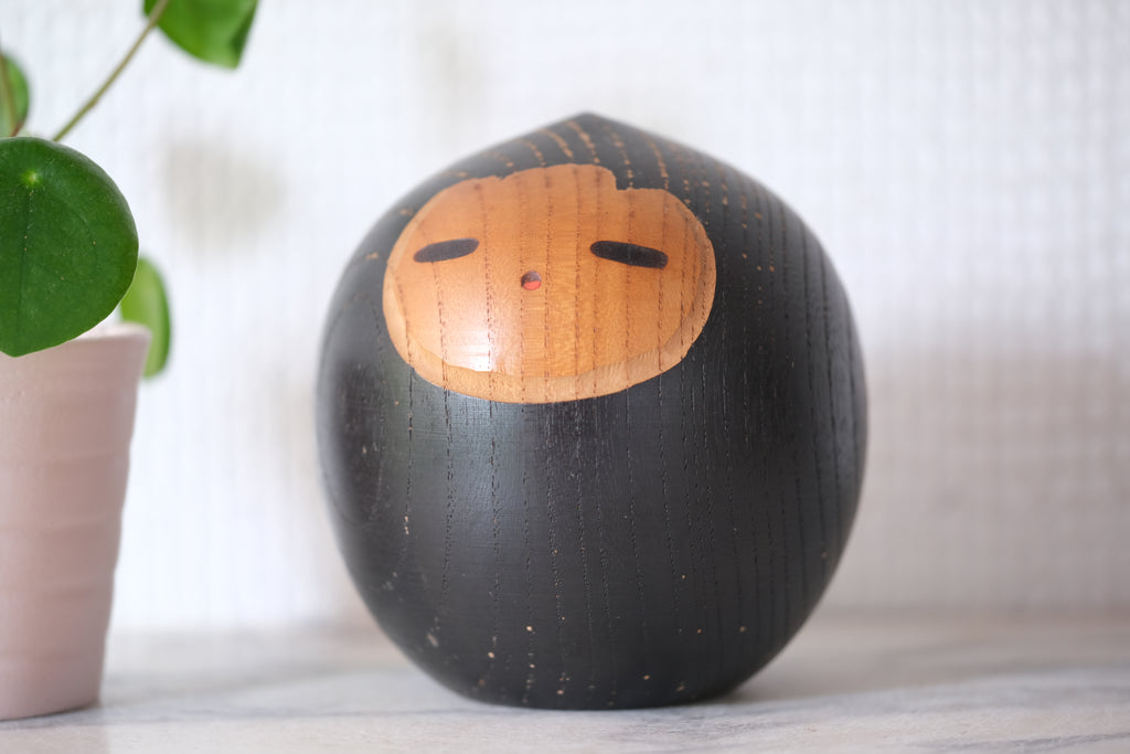 Vintage Kokeshi by Sanpei Yamanaka (1926-2012) | Titled: 'Doji - Unperturbed' | 9 cm