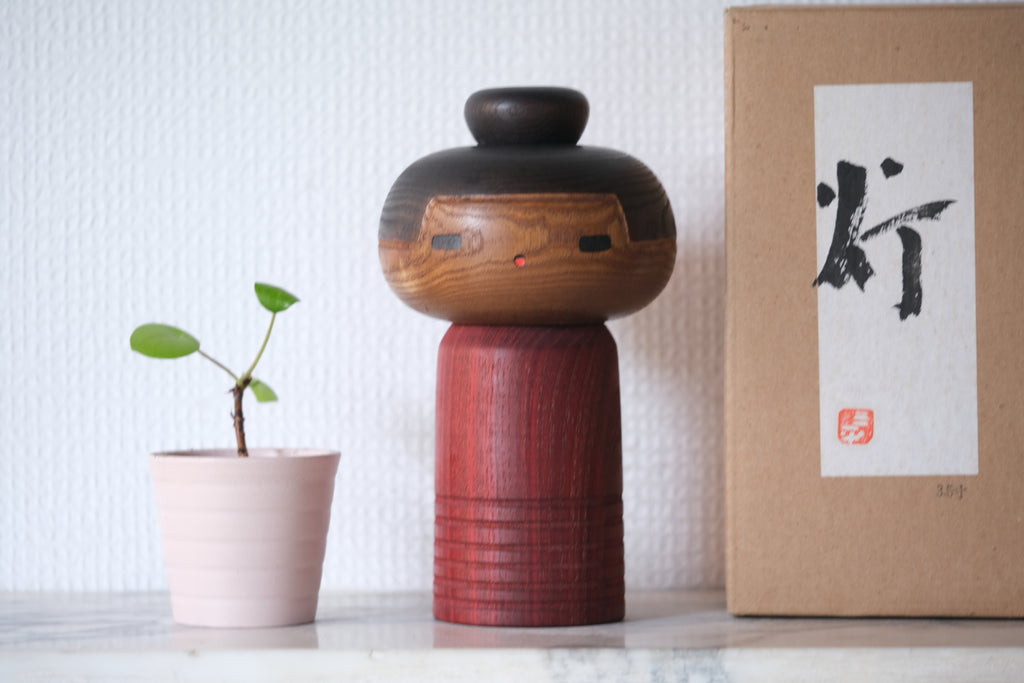 Vintage Creative Kokeshi by Sanpei Yamanaka (1926-2012) | With Original Box | 18,5 cm