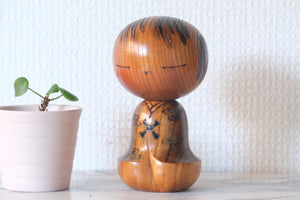 Rare Vintage Creative Kokeshi by Tsujita Ryozo (1923-) | 12 cm