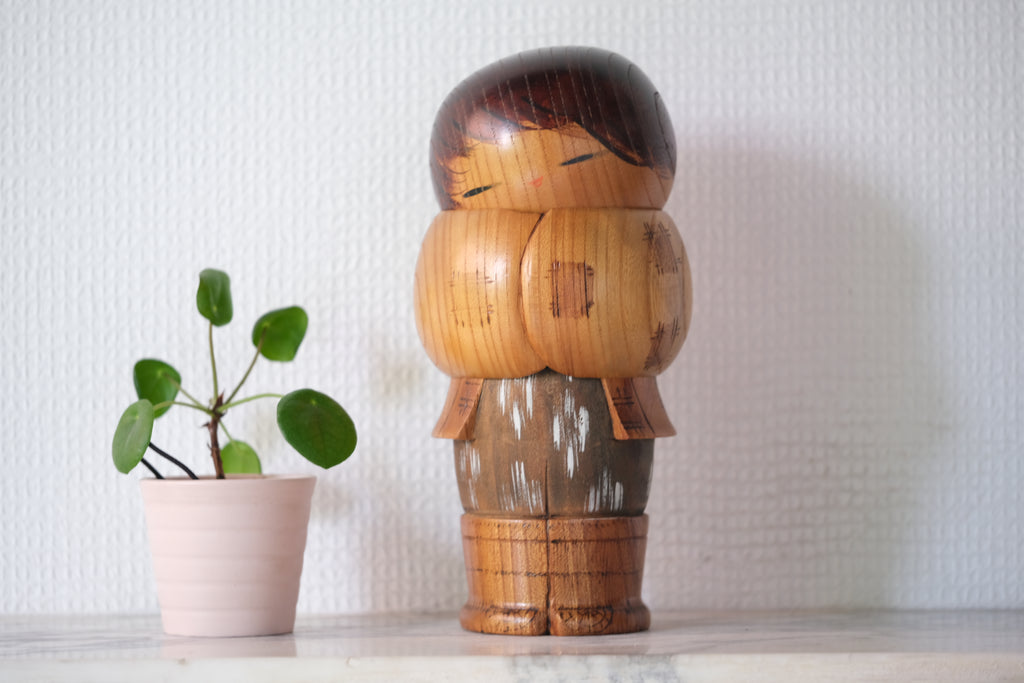 Rare Vintage Sosaku Kokeshi by Aoki Ryoka | 21,5 cm