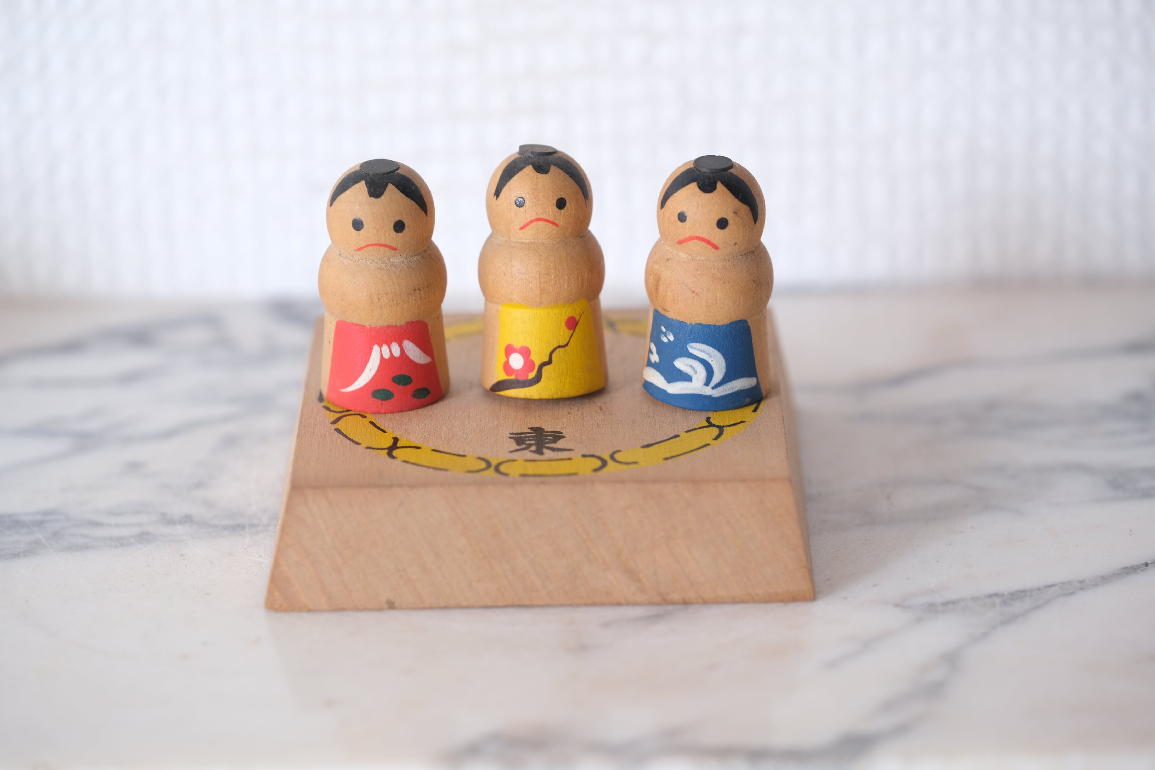 Cute Vintage Sumo Kokeshi Set | 3,8 cm